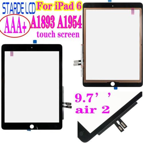For iPad 6 6th Gen A1893 A1954 Touch Screen Digitizer Display Front Outer Panel Glass not LCD For iPad Air 2 9.7 2018 Version