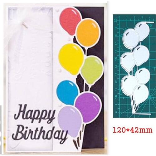 Balloon Border Metal Steel Cutting Dies Craft Die Mould Stencils for birthday Scrapbooking Decorative diy Album Paper Card Die