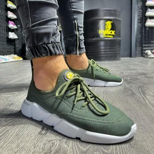 Knack Sports Male Shoes KX-300 Khaki Seasonal Sports Style Laced 2021 Spring Summer Fashion Orthopedic Casual Bottom Lining Cotton