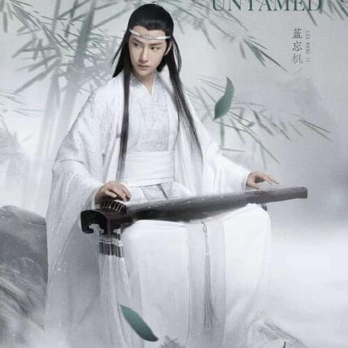 Mo Dao Zu Shi TV Series The Untamed Lan Zhan/Lan Wangji Cosplay Costume Full Set Chinese Ancient Costumes Hanfu for Christmas