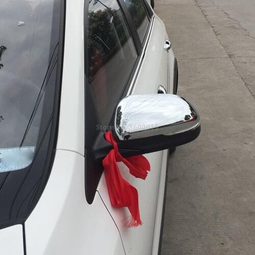 For Kia Rio 4 2018 2019 Chrome Rear View Side Wing Door Mirror Cover Trim Molding Protection Cap Accessories Car Styling
