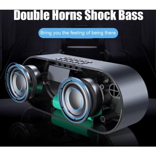 M6 Owl Bluetooth Speaker Portable Column LED Flash Wireless Loudspeaker FM Radio Alarm Clock Speaker TF AUX USB music Center