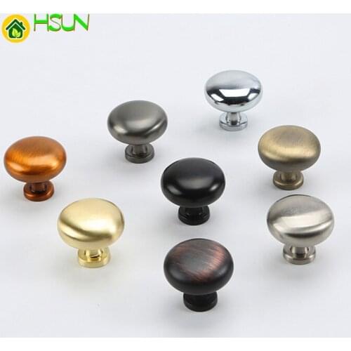 Metal Zinc Furniture Drawer Handle Knob For Wardrobe Cabinet Cupboard Kitchen Dresser Closet Door Pull Round Home Hardware Knob