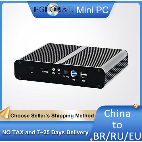2019 Eglobal Windows 10 Mini Pc Gamer Core I5 8250U Fanless Nuc Intel Core i7 8550U Barebone 4K Portable Desktop Computers