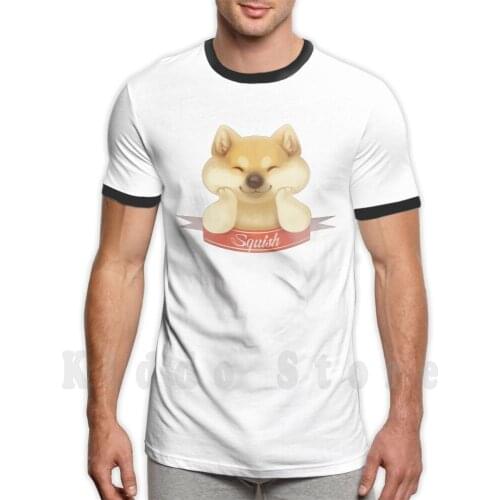 Squishy Shiba T Shirt Diy Big Size 100% Cotton Shiba Shiba Inu Dog Animals Animal Dogs Cute Kawaii