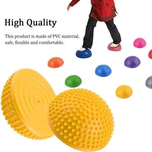 Inflatable Half Sphere Yoga Balls PVC Massage Fitball Exercises Trainer Balancing Ball Kids Toys For Gym Pilates Sport Fitness