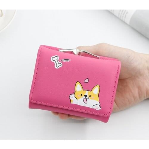 2021 cute Women Wallet Coin Purse Small Wallet Short Leather Card Bag Zipper Purse Portefeuille Female Purse porte monnaie femme