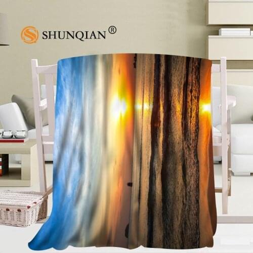 New Arrival Custom Sunset Blanket Sofa New Blanket Portable Soft Blanket Bed Plane Travel Adult Home Blanket