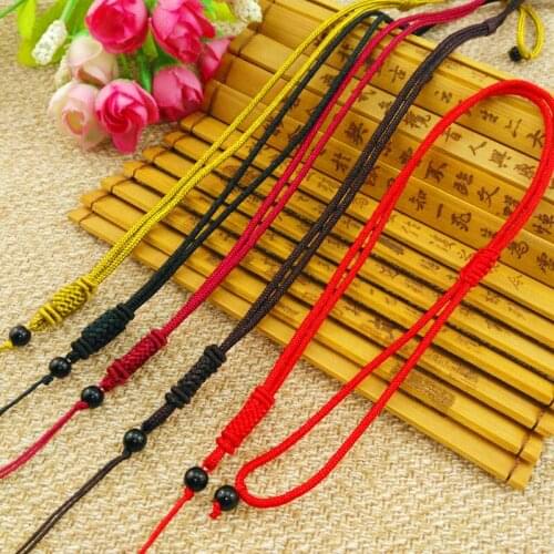 New 5 MM Black Bead Braided Pendant Rope DIY Hand Necklace Accessories Manual Bracelet