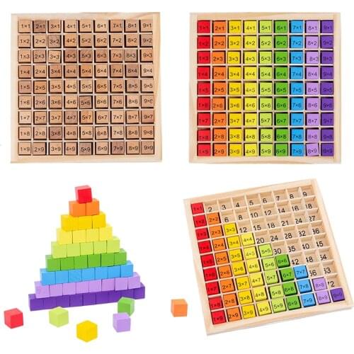 Montessori Educational Wooden Toys for Kids Children Baby Toys 99 Multiplication Table Math Arithmetic Teaching Aids Kids Gift