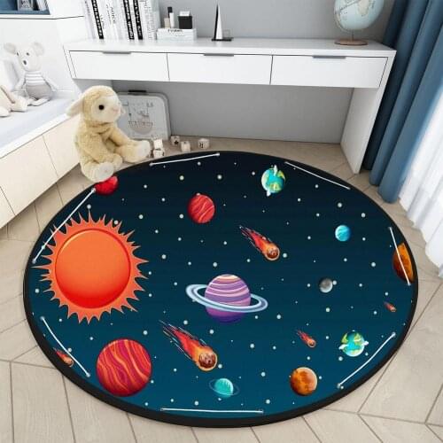 Blanket Round Carpet Floor Rug Kids 59in Round Baby Play Mat Foldable Starry Sky Toy Storage Mat Storage Bag Beach Picnic Floor