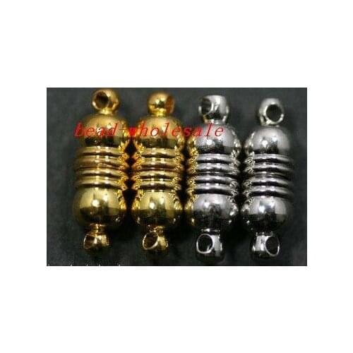 OMH wholesale Free Ship 18x5mm 10 Sets Silver Plated Round Magnetic Clasps Charms OMH41