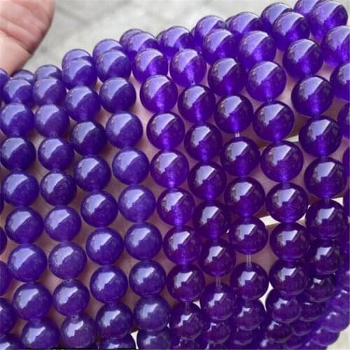 Multicolor Round Beads Natural Stone Chalcedony Jaspers Semi-precious stones Spacer Beads For Jewelry Making DIY Bracelet 4-12MM