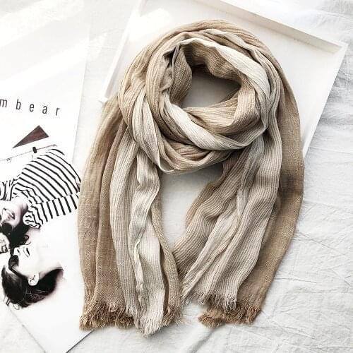 High Quality Bufandas Mens Scarf Fashion Brand Striped Scarf Spring Autumn Warm Soft Shawls Cotton Tassel Scarves