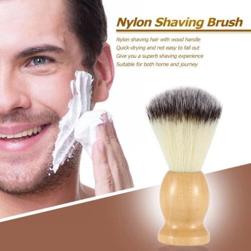 Hair Removal Beard Brush Wood Handle Hair Shaving Brush For Mens Safety Razor Cleaning Tools