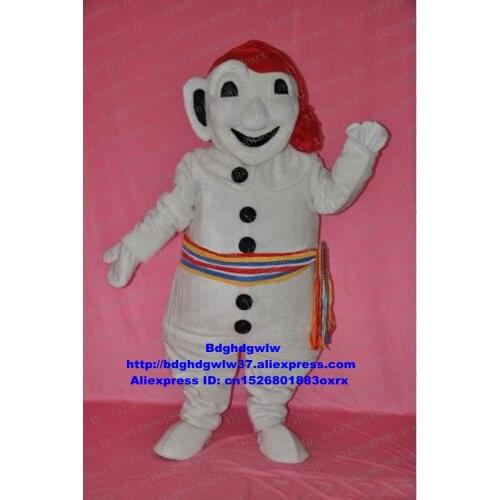 Bonhomme Snowman Snow Man Mascot Costume Adult Cartoon Character Outfit Suit High Street Mall Meeting Welcome zx851