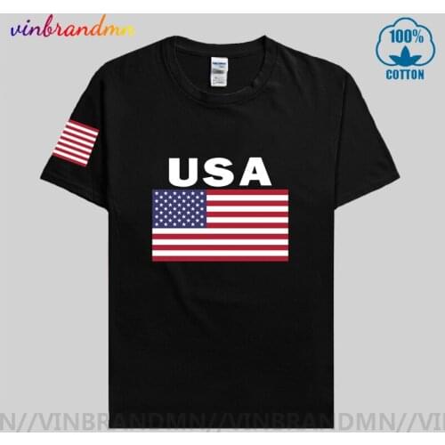 United States of America USA US t shirt man jerseys 2021 t-shirt 100% cotton nation team cotton meeting fans streetwear top tees