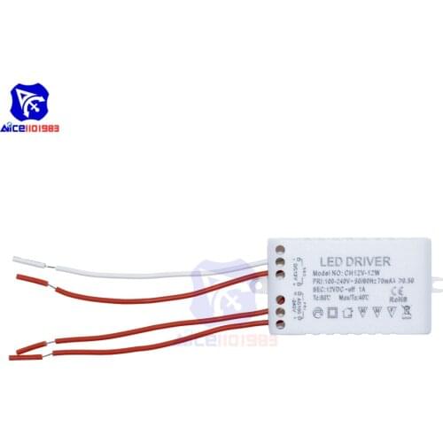 Diymore LED Driver Power Supply Adapter Transformer 220V-240V for MR16 / MR11 12V LED Bulbs LED Strips 0.5W - 12W