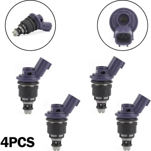 4 PCS 375cc Fuel Injector Fits For Nissan 240SX Silvia KA24DE S13 SR20DET 16600-67U00 16600-67U10 16600-67U01 Car