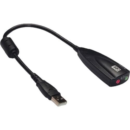 3.5mm Jack External USB Sound Card 7.1 Adapter USB to 3D CH Sound Antimagnetic Audio For Laptop PC Headset Microphone