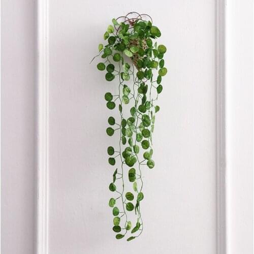 1* Imitation Artificial Plants Leaves Green Plant Rattan Wall Hanging Office Shop Home Wedding Party Decoration 90cm