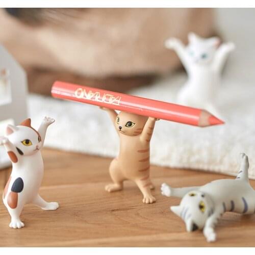 2pcs/set New Enchanting Cat Pen Holder Black Cat Carrying Coffin Bracket Cute Decoration Hand-made Home Decore Easter Decoration