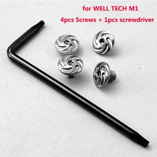 4pcs/Set Stainless Steel Handle Guard Screws for WELL TECH M1 Custom Made Refit Modify Screw Accessories Repair Tools Parts DIY