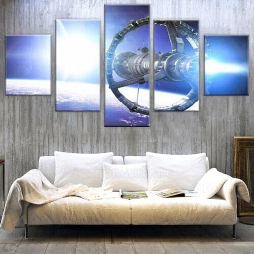 5 Panel Space Planet Movie Spaceship Universe Sky Modern Home Wall Decor Canvas Picture Art HD Print Painting On Canvas Artworks