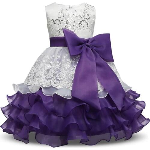 ABGMEDR Brand Fashion Flower Girl Dress Kids Wedding and Party Dress Girls Embroidery Sequins Clothes Children Christmas Dress