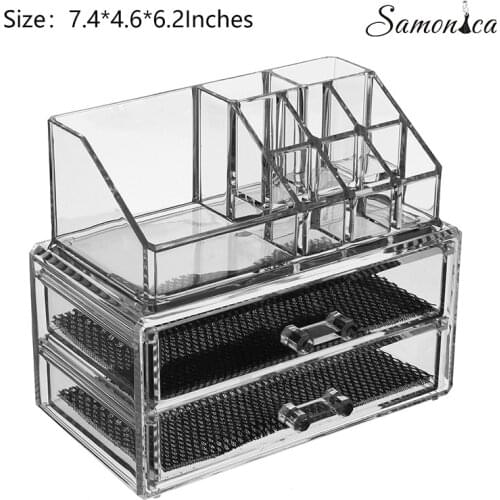 Acrylic Black Bottom Large Capacity Lipstick Eyebrow Pencil Nail Polish Organizer Cosmetics Storage Jewelry Display Stand