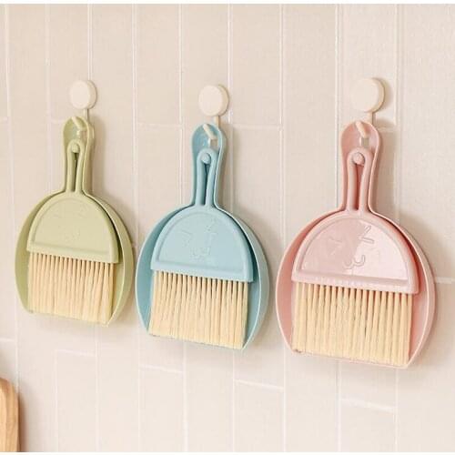 Cheap Home Desktop Mini Broom Keyboard Cleaning Brush Small Broom With Dustpan Set Computer Debris Brush Household Tool 2020 New