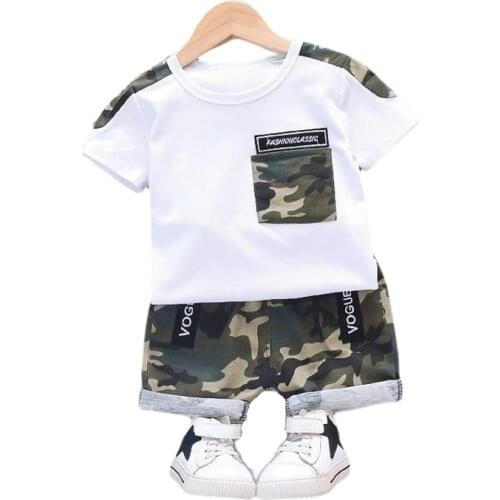 Fashion Baby Clothes Summer Children Girls Boys Clothing Toddler Casual T-Shirt Shorts 2Pcs Infant Cotton Outfits Kids Tracksuit