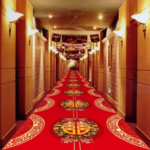 Wedding celebration Hallway Long Carpets Hotel Stairway Aisle stairs Area Rugs Home Corridor Carpet Red Wedding Party Floor Mats