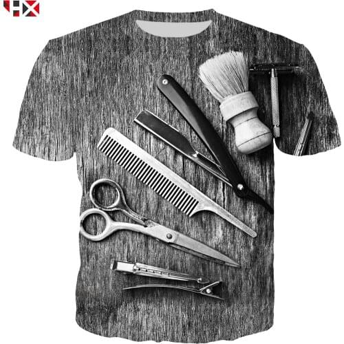 3D Printed Top Tees Classic Barber Retro Graph New Fashion Tshirt Men Women Short Sleeve Harajuku Style T-shirts Summer Tops S90