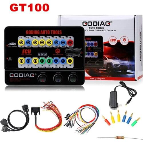 GT100 Auto Tool OBDII Break Out Box Powerful ECU Connector Convert OBD1 to Standard OBD2 Interface
