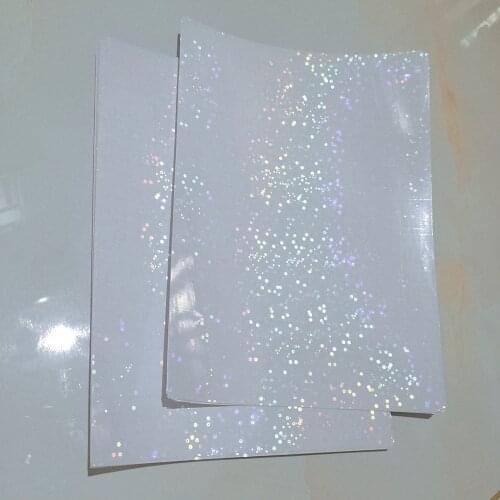 Holographic Holography Transparency Period 210x297MM Cold Laminating Film DIY Card Two Line Adhesive Vinyl Themself