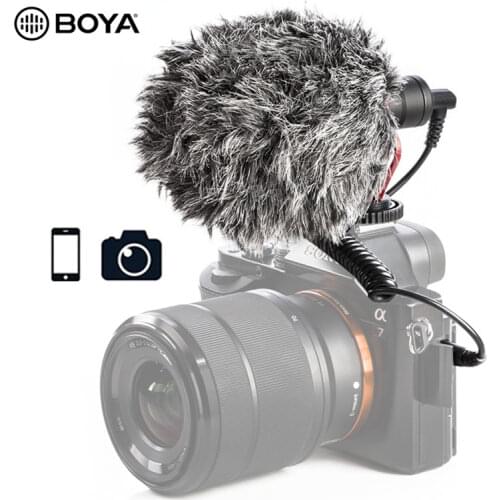BOYA BY-MM1 Condenser Video Recording Microphone on-Camera Vlogging for iPhone Samsung Canon DSLR Zhiyun Smooth 4 Stabilizer