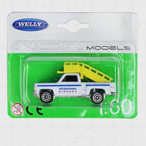 1:60 Scale Metal Alloy Taxi AirPort Bus Car Tractor Truck Stair Luggage Cart Police Pocket Car Model Diecast Vehicles Toys