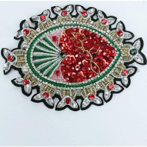 Maxsin 1 Pc High Quality Handmade Beaded Rhinestone Cute Bird Tassel Clothes Patch Handbag Shoe Hat Decoration Accessories DIY