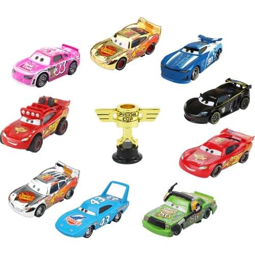 Disney Pixar Cars 2 3 Lightning McQueen Piston Cup 1:55 Vehical Model Car Toys New Year Gift for Children