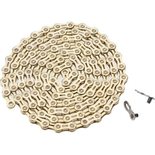 MTB Mountain Road Bike Bicycle Cycling 10 Speed 116 Link Hollow-Out Steel Chain Bike Mountain Road Bike Chain Link