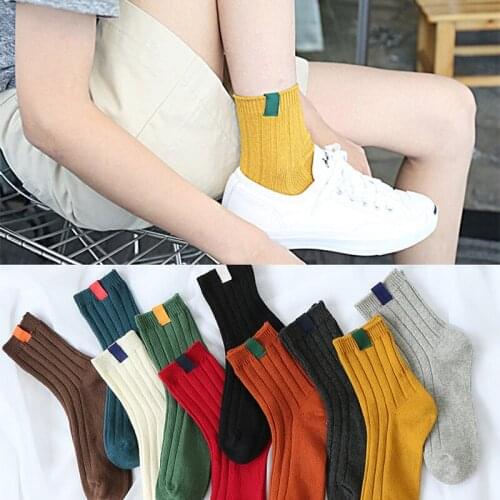 Winter Socks Womens Socks Warm Brand Woman Socks for Female Casual Calcetines Meias Femme Pure Color Thick Warm Cotton
