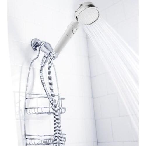 NEW HOT! Bathroom 3-Function SPA Shower Head With Switch On/off Button High Pressure Anion Filter Bath Head Water Saving Shower
