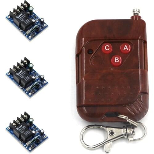New Arrivals Wireless Remote Control Switches DC 12V-48V 30A Relay Wide Voltage Receiver & 315Mhz Transmitter with 3Buttons