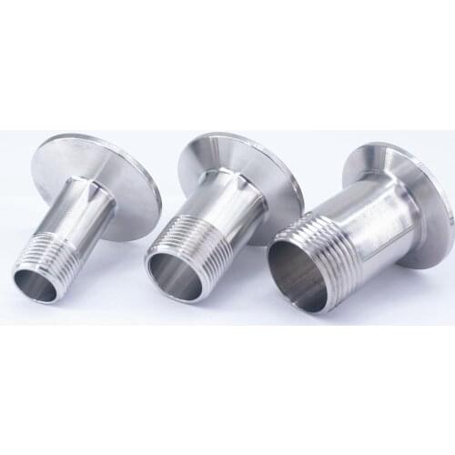 Food Grade 1/2"- 2" NPT Male x Ferrule O/D 50.5mm 64mm 77.5mm Tri Clamp 304 Stainless Steel Sanitary Fitting Home Brew Beer