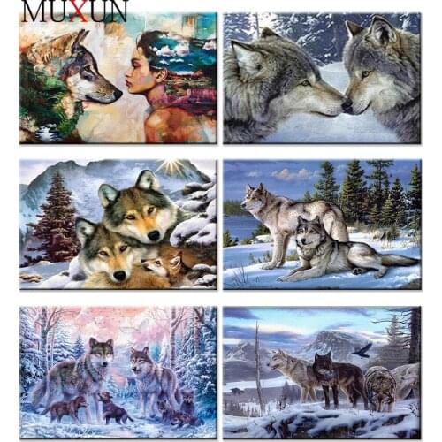 5d full square diamond embroidery animal diamond painting wolf 3d new arrivals fiercely animal mosaic diamond photos decor 9jm01