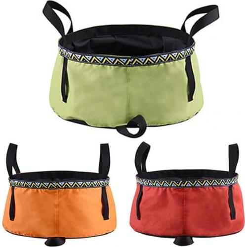 12L Folding Basin Portable Multifunctional Nyion Cloth Water Storage Pot Camping Wash Basins for Outdoor Fishing