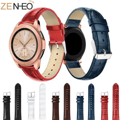 New fashion for Samsung Galaxy watch 42mm smart watch band wrist strap crocodile belt trap 20mm replacement watch straps