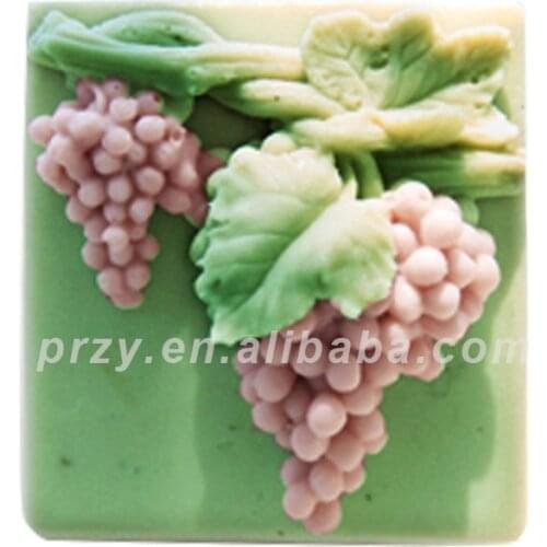 DIY Handmade Tools / Silicone Soap Mold Arts Fruits Grape Shape Fondant Molds for Cake Decorations Aroma Stone Molds Moulds PRZY