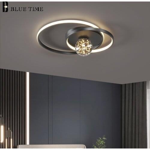 LED Ceiling Lights Indoor Black&Gold Ceiling Lamp for Living Room Bedroom Dining Room Kitchen Lamp Modern Home Lighting Fixtures